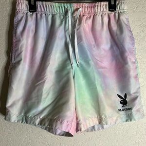 Like New Tye Dye Playboy Swim Trunks Size Medium